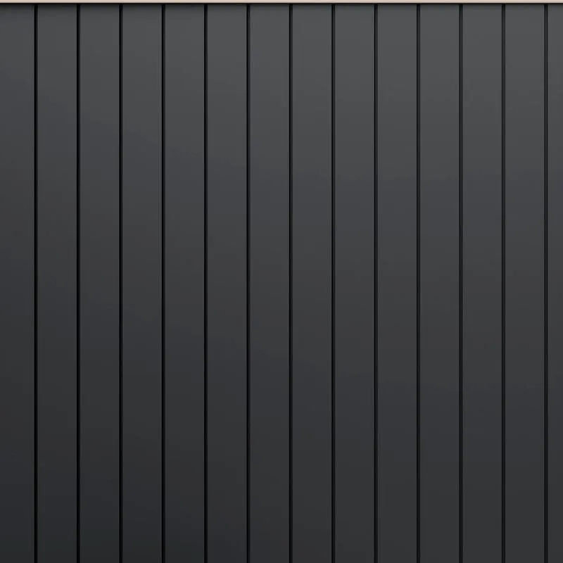Kit 10 Peças Painel Ripado Metálico 14m X 300cm Ribbon Preto Absoluto