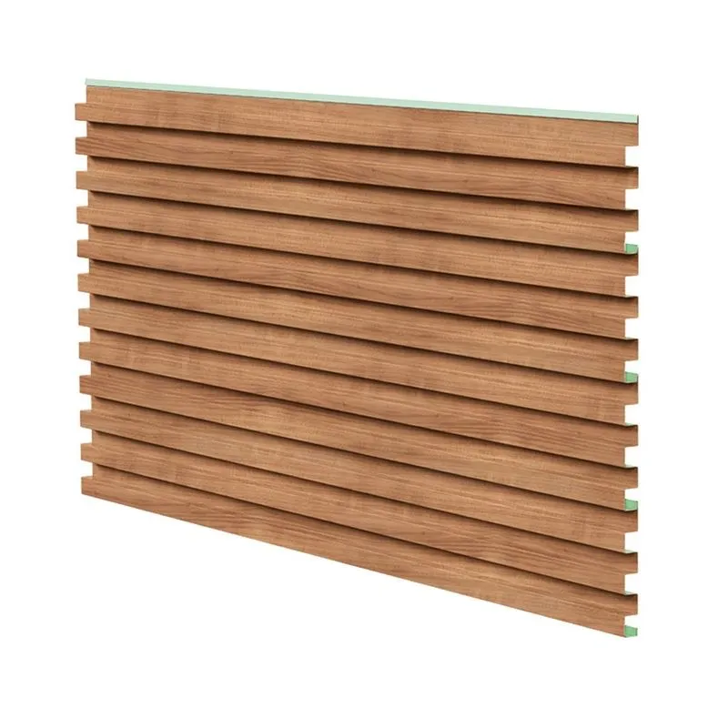 Kit 10 Peças Painel Ripado Metálico Lystra 14cm X 300cm Shadow Freijó
