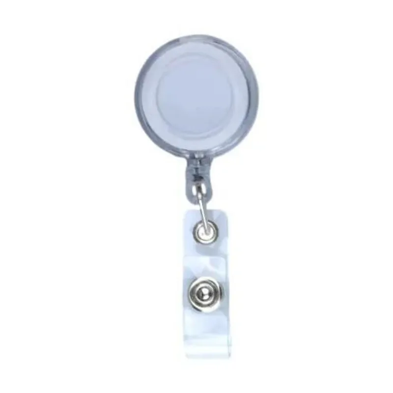 Porta Crachá Retrátil Roller Clip - 10 Unidades