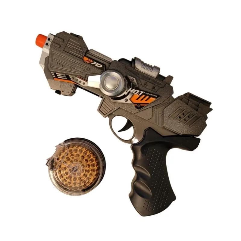 Brinquedo Pistola Plástico MD10250 Com Luz e Som - Jmd Toys