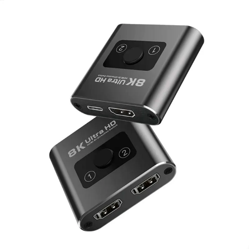 Splitter Hdmi 2.0 4k 60hz 2x1 1x2 Hub Bi-direcional Kit 5