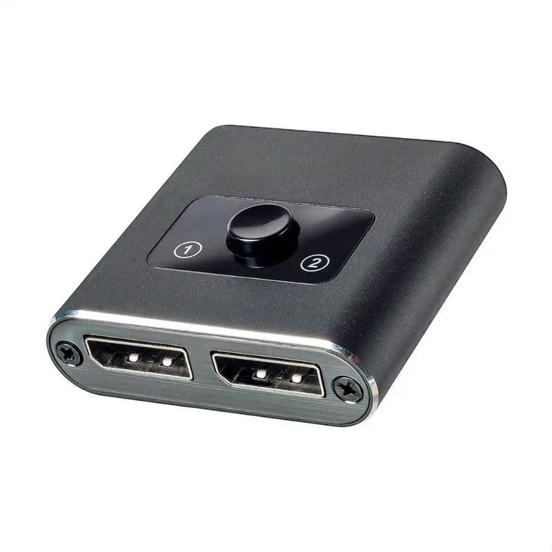 Switch Displayport 1.4 8k 60hz 2x1 1x2 Bidirecional Kit 10