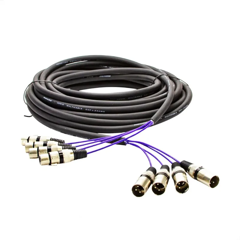MultiCabos com Conectores XLR 4 Vias - Cirilo Cabos 1 Metro