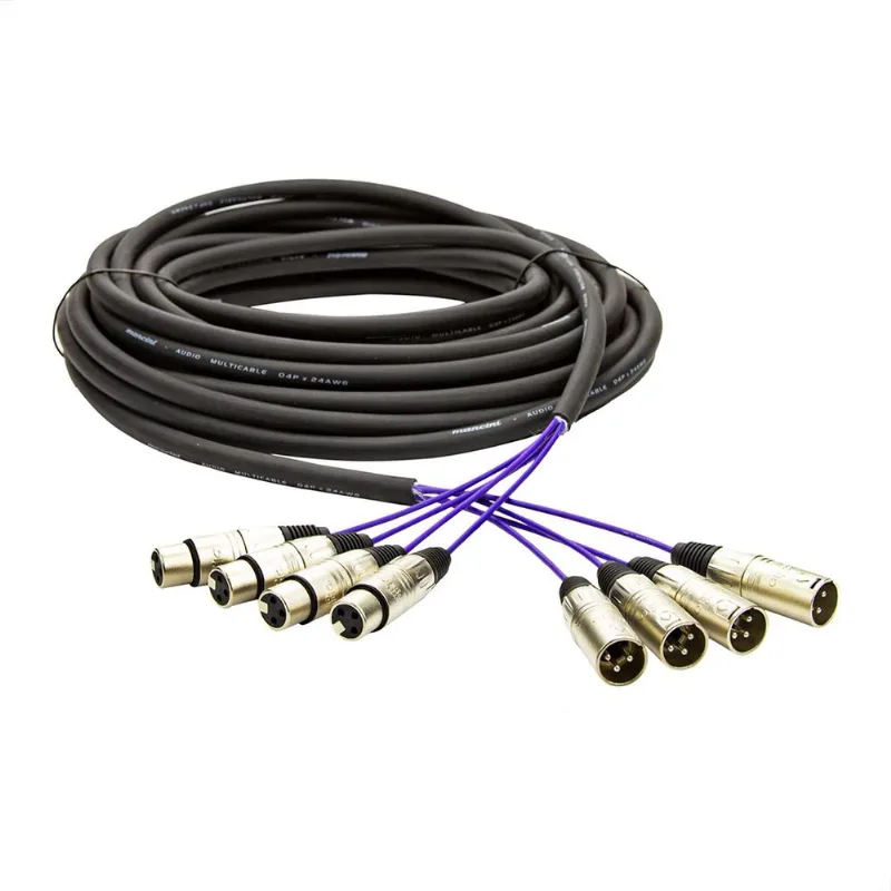 Multicabos Com Conectores XLR 4 Vias Santo Ângelo 10 Metros
