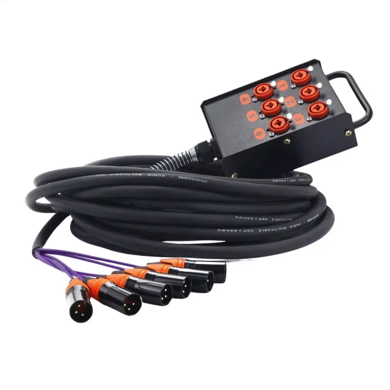Medusa 6 Vias montada com conectores Profissionais 14 Metros
