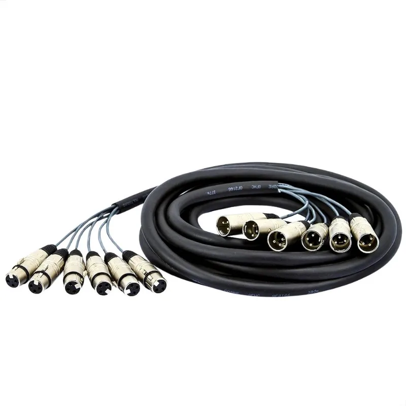 Multicabos Com Conectores Xlr 6 Vias - Cirilo Cabos, 8mts