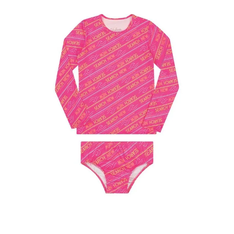 Conjunto Biquini uv Kamylus Infantil Menina Verão 4/10 - 56965-PINK-4