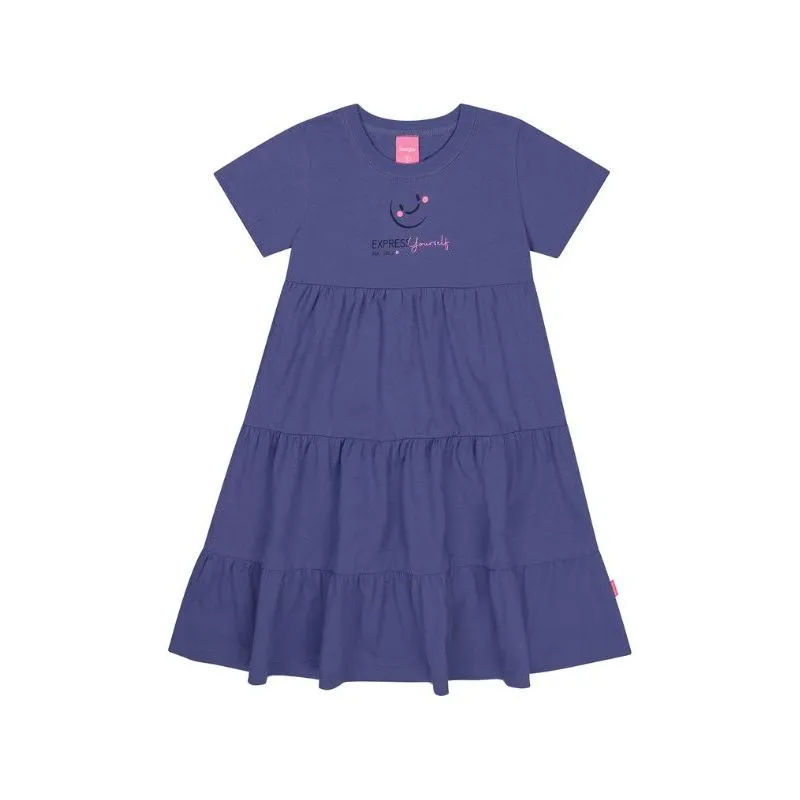 Vestido Estampado Kamylys Infantil Menina verão 4/10 - 56916-ROXO PURPLE-8