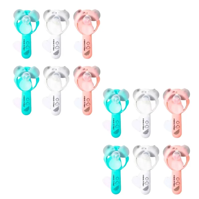 Kit 12 Mini ventilador portátil leve lembrancinha festa infantil fofo refrescante manual