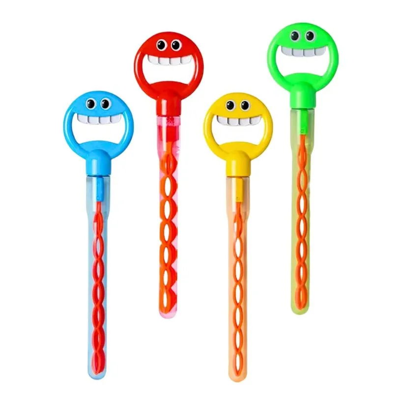 Kit 4 bastão bolha de sabão gigante com varias bolinhas cinco garras sorridente divertido para festa