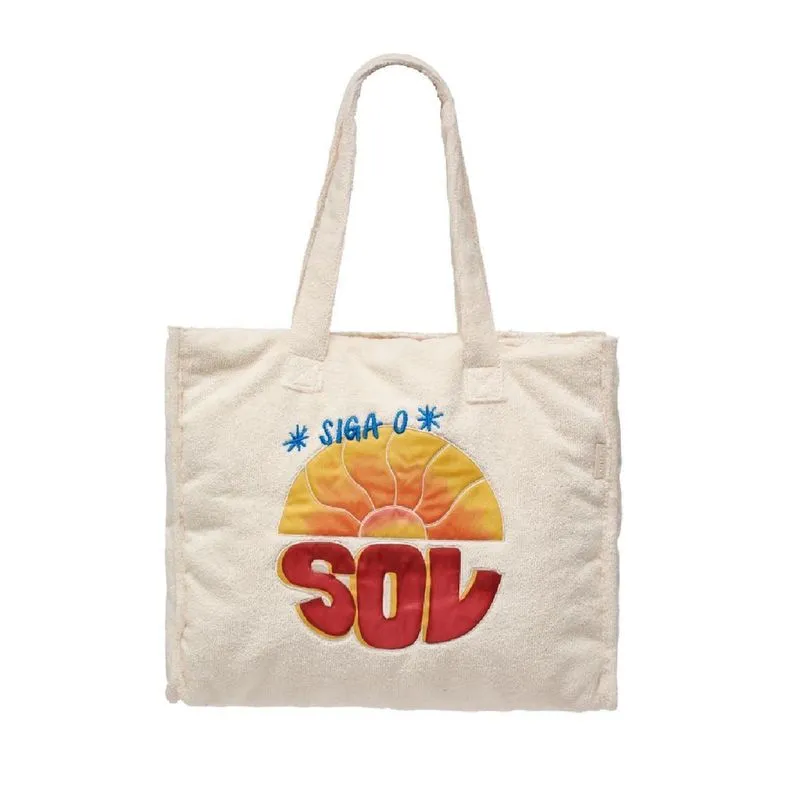 Bolsa Farm Totebag Praiana Rio De Flor Off White