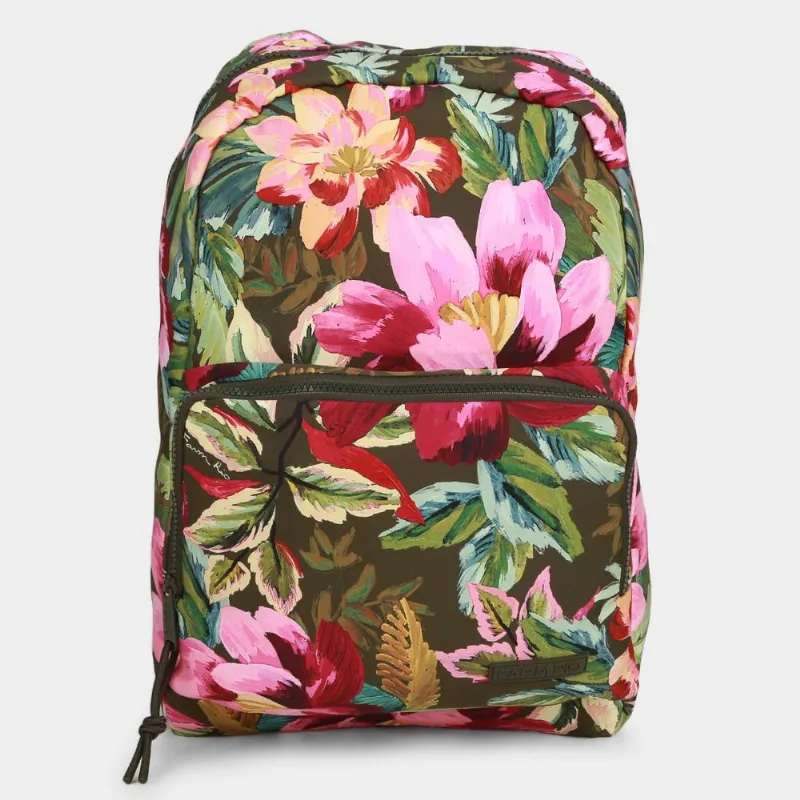 Mochila Farm Xodó Dupla Face Painted Flowers Feminina - Feminino - Verde