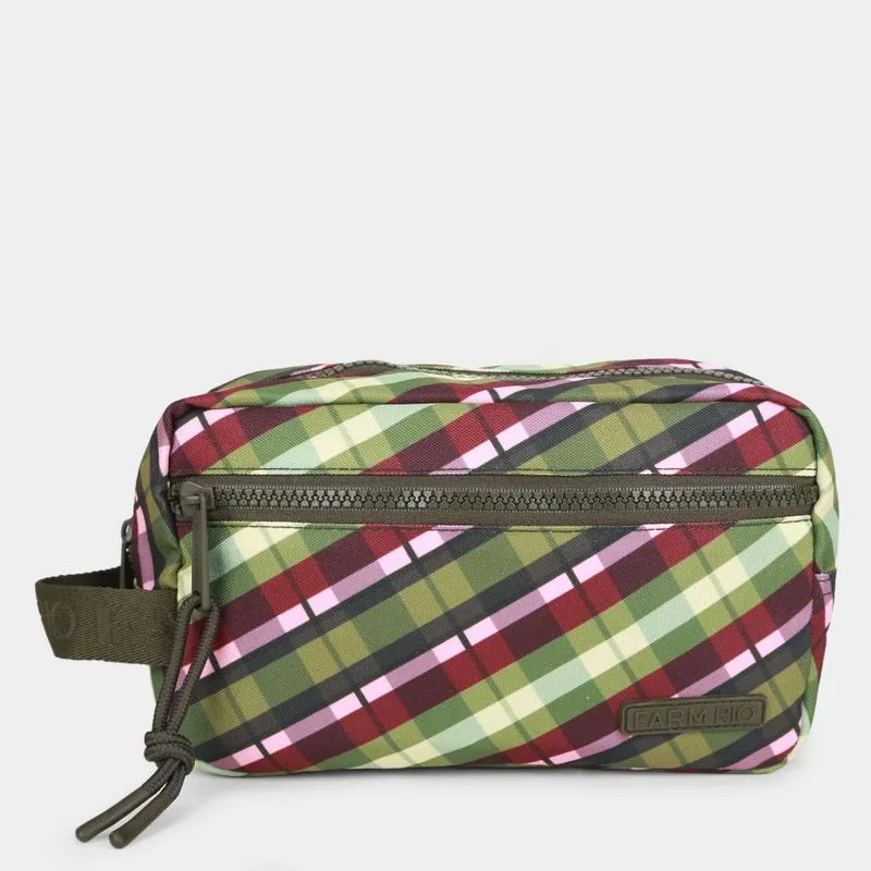 Necessaire Farm Amo Xadrez Feminina - Feminino - Verde+Preto
