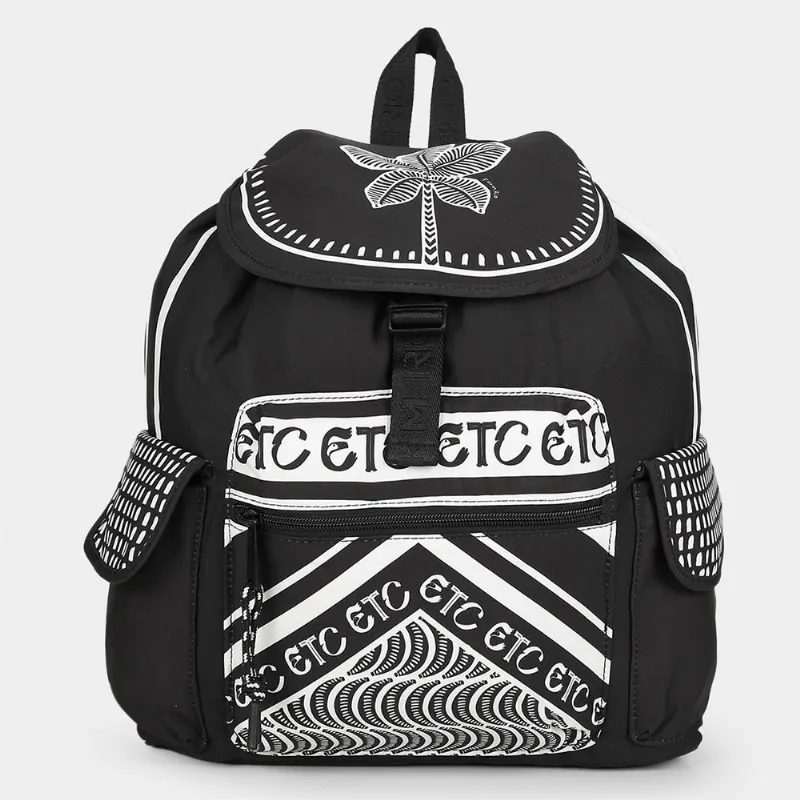 Bolsa Farm Pipoca Ri Gráfico Rolezin Tucana Feminina - Feminino - Preto+Branco