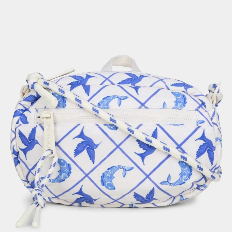 Bolsa Farm Chuchu Azulejaria Feminina - Feminino - Off White