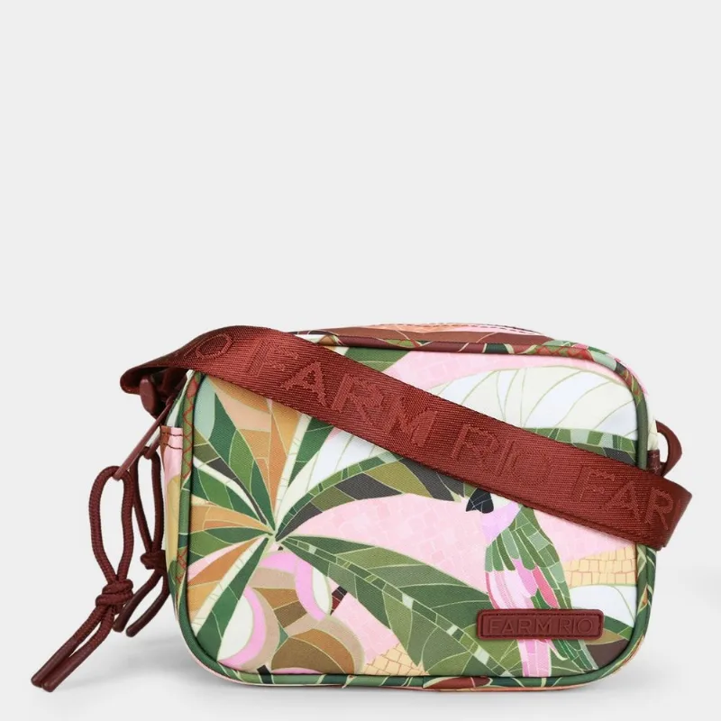 Bolsa Farm Chamego Rio De Mosaico Feminina - Feminino - Marrom+Verde