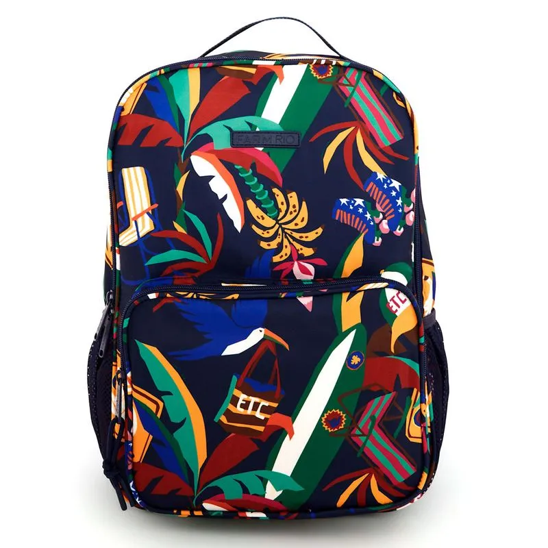 Mochila Feminina Farm Me Leva Azul 78333608 UNICO