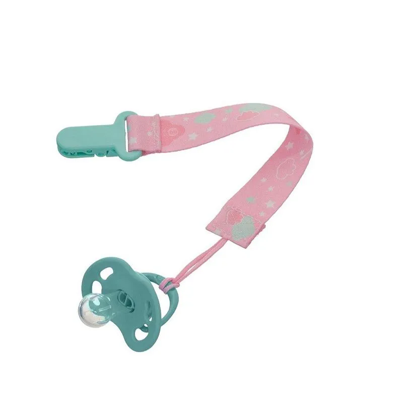 Prendedor De Chupeta Lilica Ripilica Happy Sky Rosa