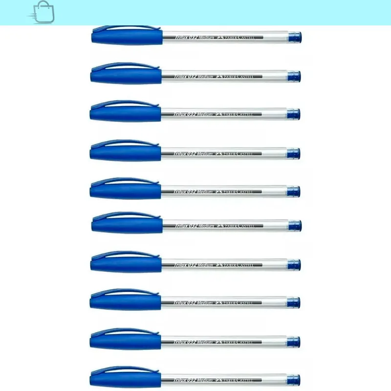 Kit Caneta Trilux 032 Faber-castell Azul 10 Unidades