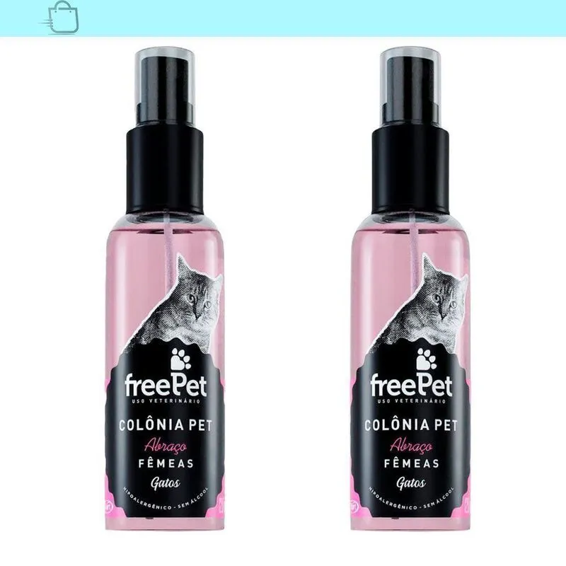 Kit 2 Perfumes 120ml Gatos Femeas Pós Banho
