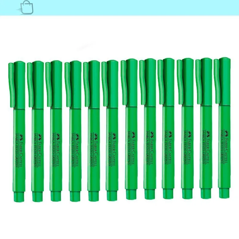 Marca Texto Superfluorescente Faber-castell 12un Modelo:verde