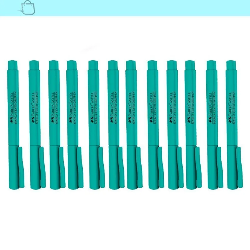 Marca Texto Novas Cores Faber-castell 12 Un Cor:verde Água