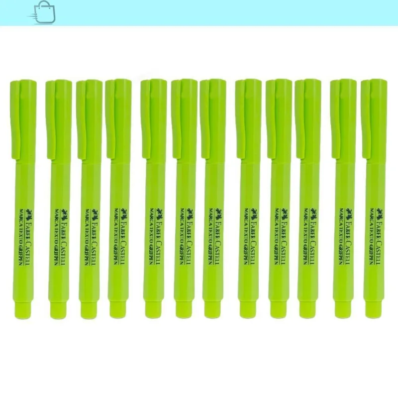 Marca Texto Novas Cores Faber-castell 12 Un Cor:verde Folha