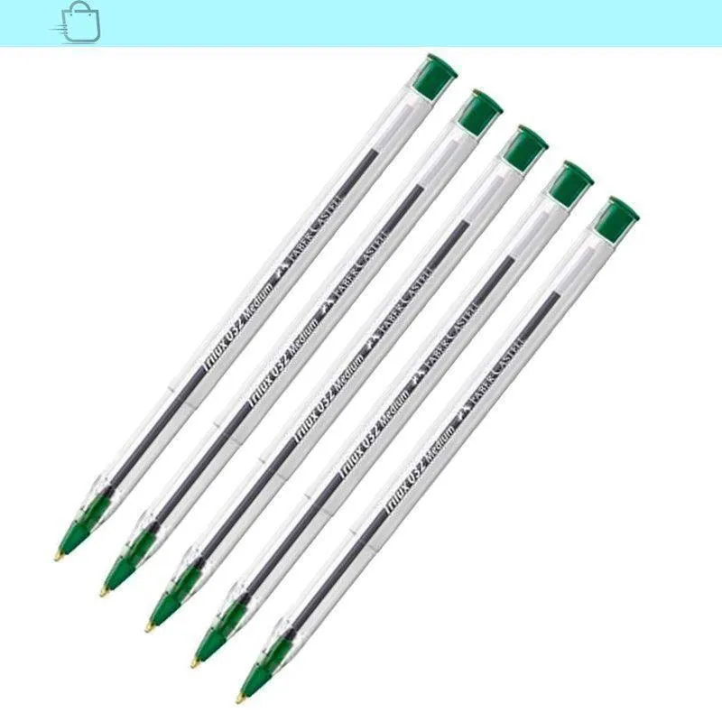 Caneta Verde Trilux 032 Medium Faber Castell 5 Unidades