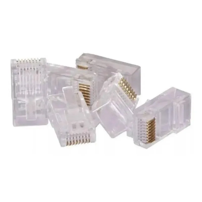 Conector RJ45 Macho Transparente Cat.5e u/utp 8 Unidades