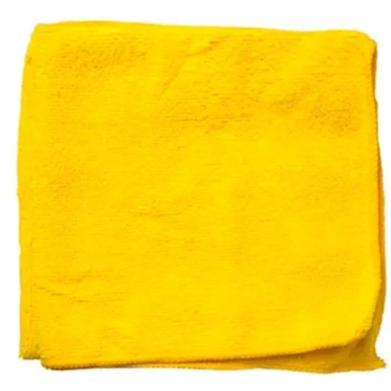 Kit Com 4 Panos Em Microfibra Multiuso Cor Amarelo 30x30