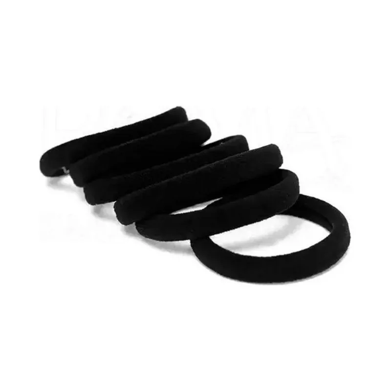Kit 6 Elásticos De Cabelo Preto Myra