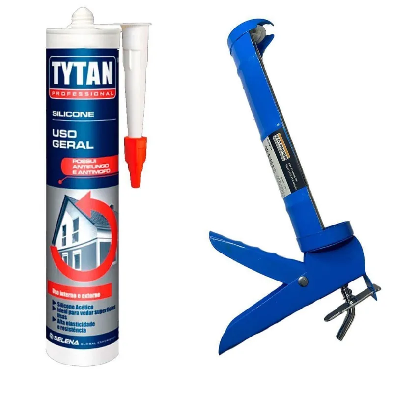 Silicone Acetico Uso Geral Tytan 280G Incolor E Aplicador
