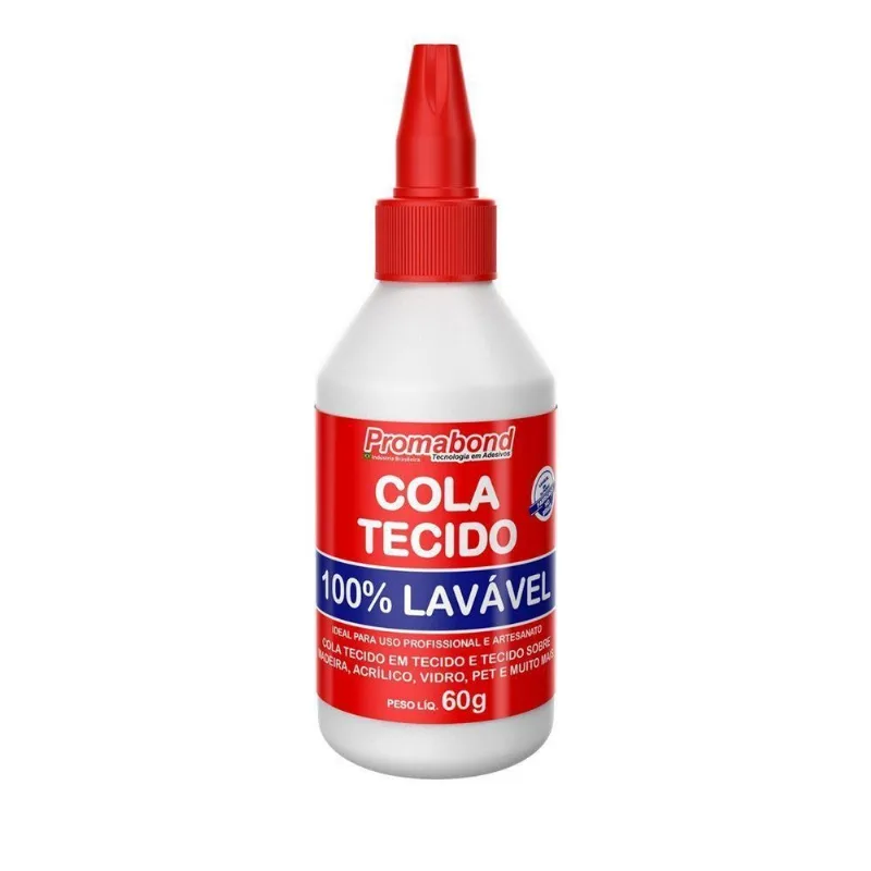 Super Cola Artesanato Cola Tecido 60g Vermelha