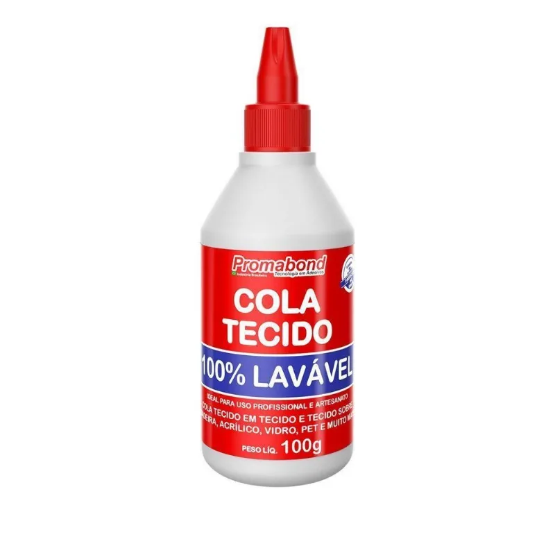 Super Cola Artesanato Cola Tecido 100g Vermelha