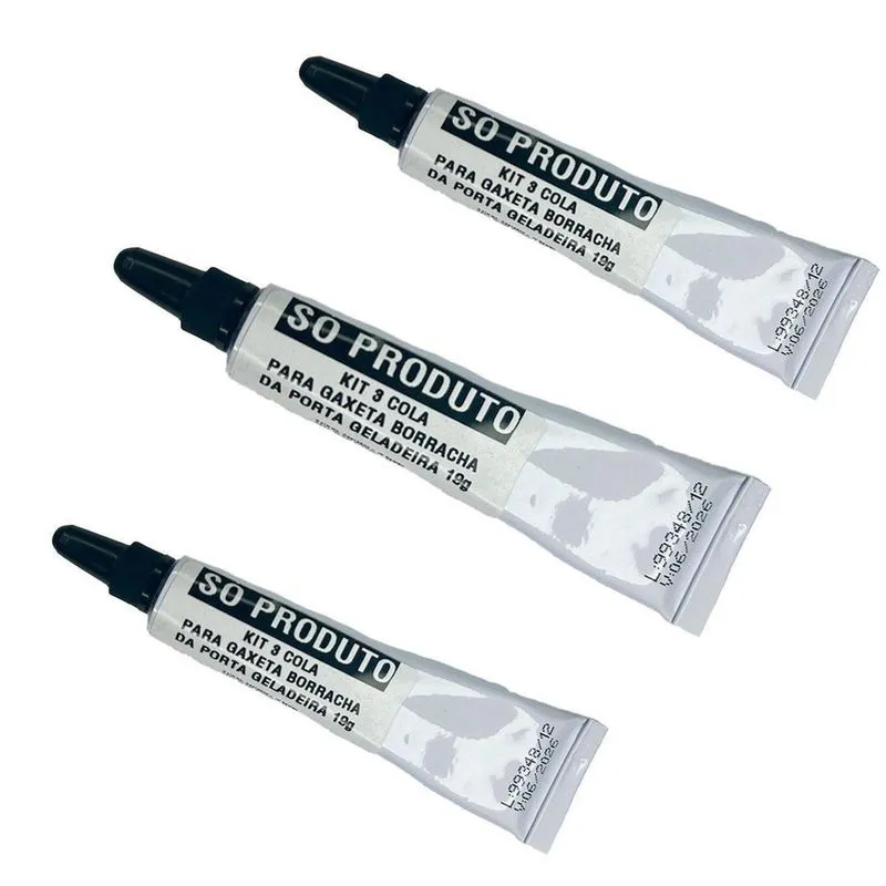 Kit 3 Cola Para Gaxeta Borracha Da Porta Geladeira 19G