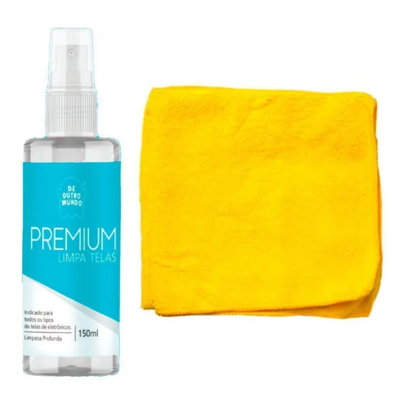 Kit Limpa Telas De Outro Mundo 150ml Com Pano Amarelo