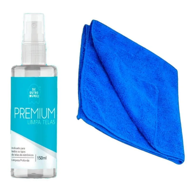 Kit Limpa Telas De Outro Mundo 150ml Com Pano Azul