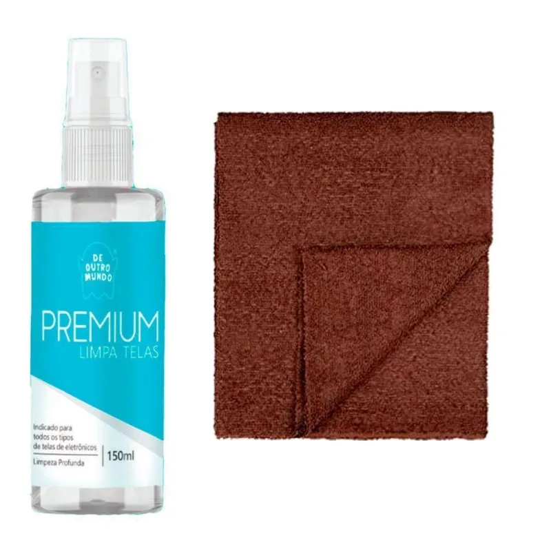 Kit Limpa Telas De Outro Mundo 150ml Com Pano Marrom