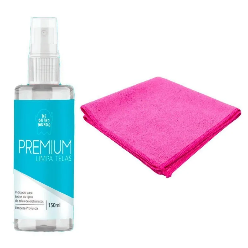 Kit Limpa Telas De Outro Mundo 150ml Com Pano Rosa