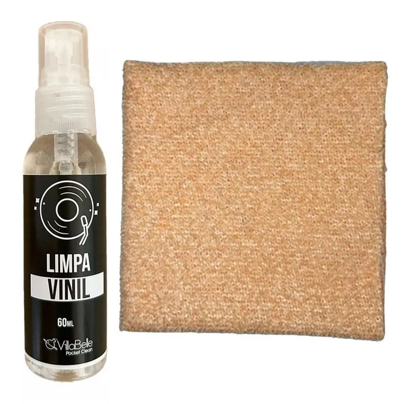 Kit Limpeza De Discos Vinis Com Pano Salmão