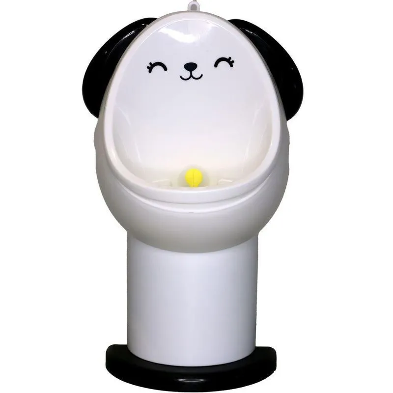 Mictório Infantil Portátil Modelo Cachorrinho Branco/preto