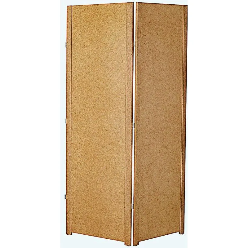 Kit 2 Biombo Folha Liso Ripado Divisor Ambiente Madeira Mdf