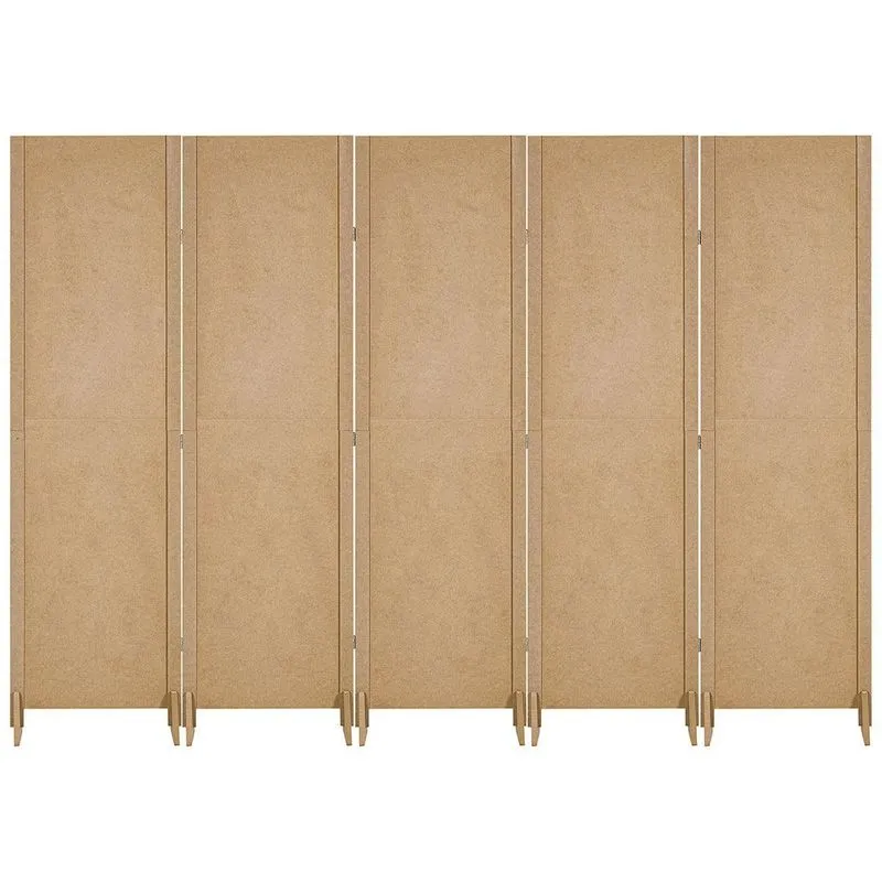 Kit 5 Biombo Liso Repartido Separador Divisor Com Pés