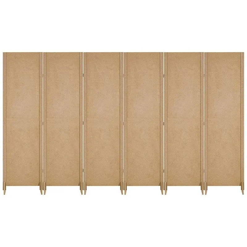 Kit 6 Biombo Liso Repartido Separador Divisor Com Pés