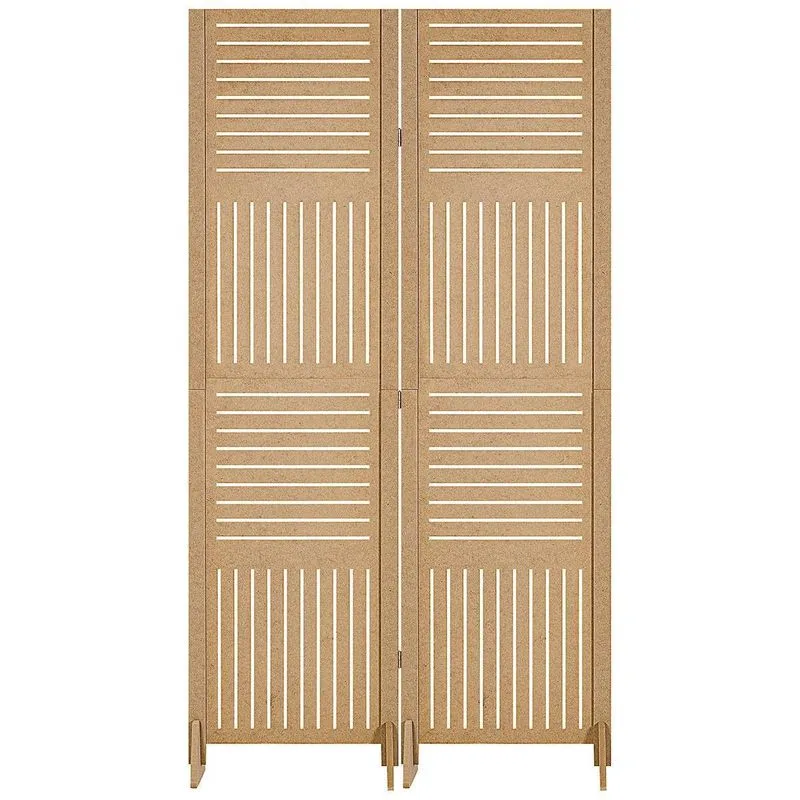2 Biombo Horizontal Vertical Repartido Separador Com Pés
