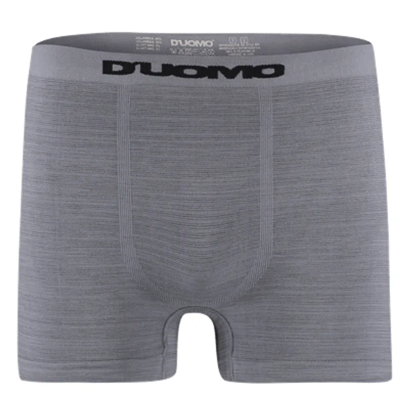 Cueca Boxer Sem Costura Duomo DM1003 Microfibra Cinza Mescla