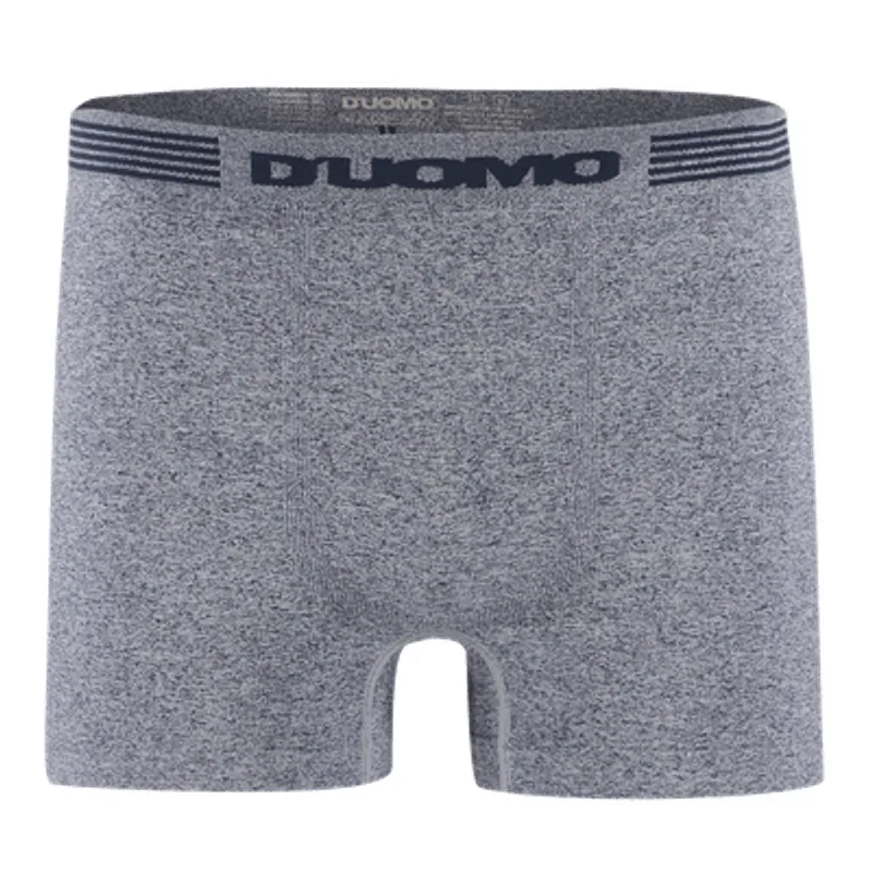 Cueca Boxer Duomo Sem Costura Microfibra Mescla Preto Adulto GG