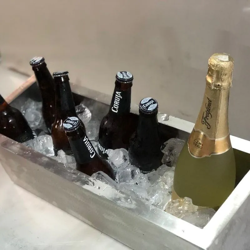 Champanheira/ porta bebidas inox 304 embutir