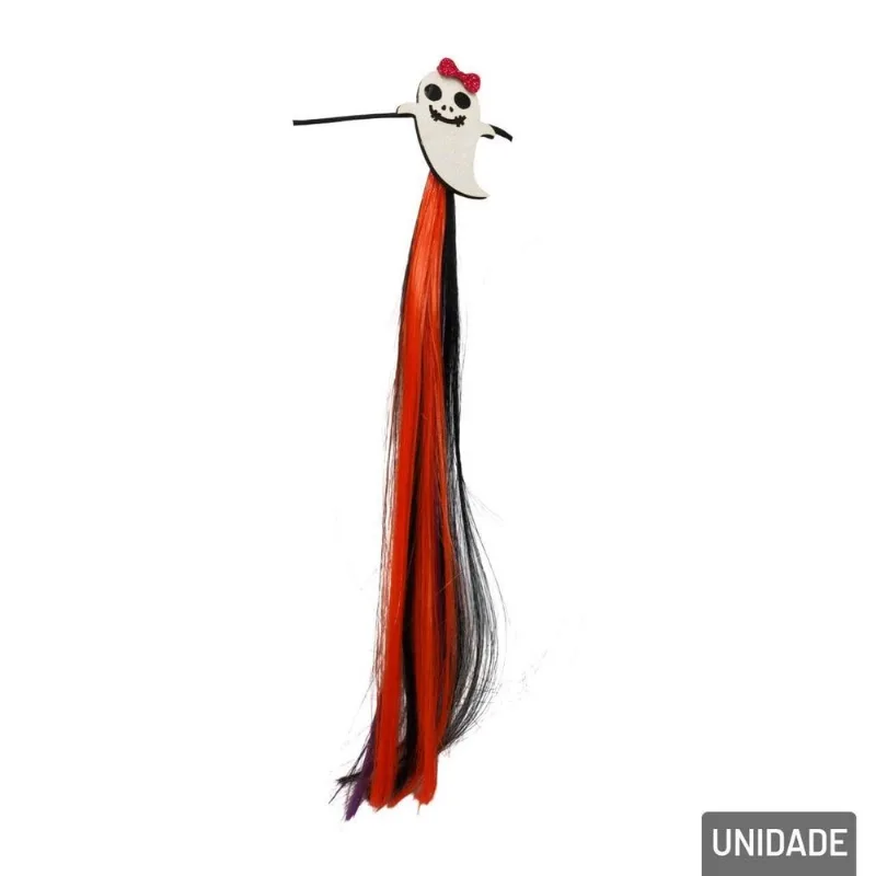 Elástico De Cabelo Halloween Fantasma E Cabelo - Tudo Em Caixa