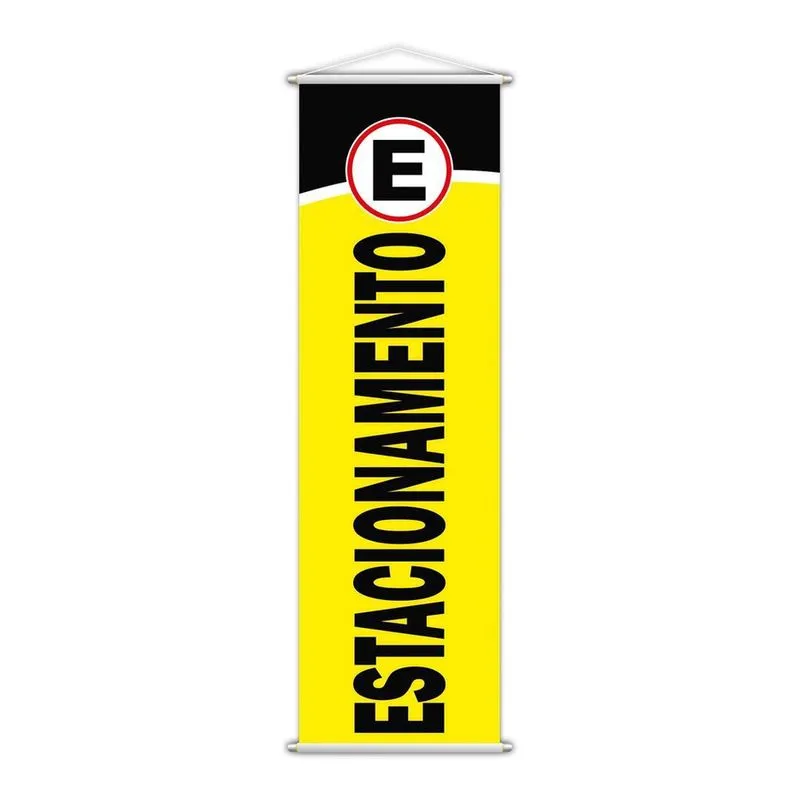Banner Estacionamento Garagem Sinalização Veículos 100X30Cm